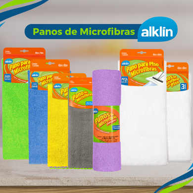 Panos de Microfibras Alklin: eficiência e cuidado na limpeza